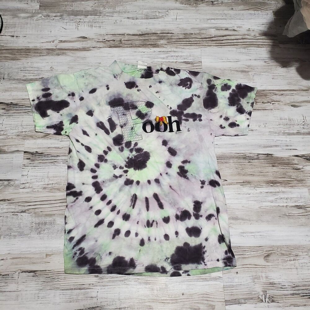 Winnie The Pooh Tye Dye Adult Shirt Size Large Spiral Hand Dyed
